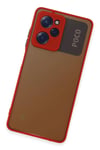 Mey İthalat®   Poco X5 Pro 5G Kılıf Montreal Silikon Kapak - Kırmızı