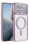 Mey İthalat®   Poco X6 Pro Joke Simli Magneticsafe Kılıf - Pembe