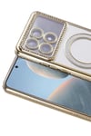 Mey İthalat®   Poco X6 Pro Joke Simli Magneticsafe Kılıf - Gold