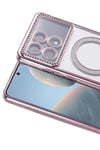 Mey İthalat®   Poco X6 Pro Joke Simli Magneticsafe Kılıf - Pembe