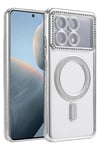 Mey İthalat®   Poco X6 Pro Joke Simli Magneticsafe Kılıf - Gümüş