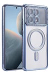 Mey İthalat®   Poco X6 Pro Joke Simli Magneticsafe Kılıf - Mavi