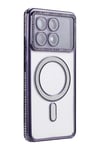 Mey İthalat®   Poco X6 Pro Joke Simli Magneticsafe Kılıf - Derin Mor
