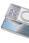 Mey İthalat®   Poco X6 Pro Joke Simli Magneticsafe Kılıf - Gümüş