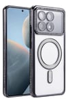 Mey İthalat®   Poco X6 Pro Joke Simli Magneticsafe Kılıf - Siyah