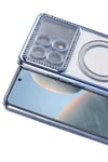 Mey İthalat®   Poco X6 Pro Joke Simli Magneticsafe Kılıf - Mavi