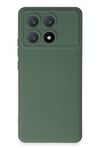 Mey İthalat®   Poco X6 Pro Kılıf Nano içi Kadife Silikon - Koyu Yeşil