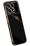 Mey İthalat®   Poco X6 Pro Kılıf Volet Silikon - Siyah