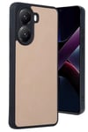 Mey İthalat®   Poco X7 Pro Kılıf Aras Deri Kapak - Pudra