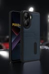 Mey İthalat®   Poco X7 Pro Kılıf Sara Kartvizitli Deri Kılıf - Kırmızı