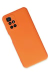 Mey İthalat®   Redmi 10 2022 Kılıf Nano içi Kadife Silikon - Turuncu