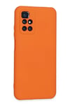 Mey İthalat®   Redmi 10 2022 Kılıf Nano içi Kadife Silikon - Turuncu