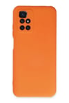 Mey İthalat®   Redmi 10 2022 Kılıf Nano içi Kadife Silikon - Turuncu