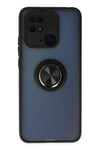 Mey İthalat®   Redmi 10C Kılıf Montreal Yüzüklü Silikon Kapak - Siyah
