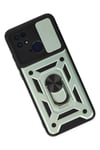 Mey İthalat®   Redmi 10C Kılıf Pars Lens Yüzüklü Silikon - Yeşil