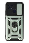 Mey İthalat®   Redmi 10C Kılıf Pars Lens Yüzüklü Silikon - Yeşil