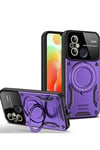 Mey İthalat®   Redmi 12C Kılıf Joy Lens Standlı Kapak - Mor