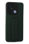 Mey İthalat®   Redmi 12C Kılıf Mega Standlı Silikon - Yeşil