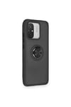 Mey İthalat®   Redmi 12C Kılıf Montreal Yüzüklü Silikon Kapak - Siyah