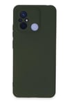 Mey İthalat®   Redmi 12C Kılıf Nano içi Kadife Silikon - Koyu Yeşil