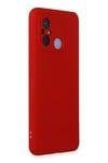 Mey İthalat®   Redmi 12C Kılıf Nano içi Kadife Silikon - Kırmızı
