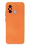 Mey İthalat®   Redmi 12C Kılıf Nano içi Kadife Silikon - Turuncu