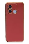 Mey İthalat®   Redmi 12C Kılıf Volet Silikon - Kırmızı