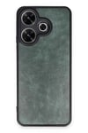 Mey İthalat®   Redmi 13 4G Kılıf Aras Deri Kapak - Koyu Yeşil