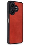 Mey İthalat®   Redmi 13 4G Kılıf Aras Deri Kapak - Kırmızı