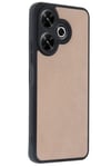 Mey İthalat®   Redmi 13 4G Kılıf Aras Deri Kapak - Pudra