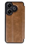 Mey İthalat®   Redmi 13 4G Kılıf Flip Cover - Taba