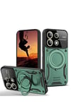 Mey İthalat®   Redmi 13 4G Kılıf Joy Lens Standlı Kapak - Koyu Yeşil