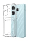 Mey İthalat®   Redmi 13 4G Kılıf Kart Şeffaf Silikon - Şeffaf