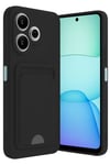 Mey İthalat®   Redmi 13 4G Kılıf Kelvin Kartvizitli Silikon - Siyah