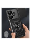 Mey İthalat®   Redmi 13 4G Kılıf Pars Lens Yüzüklü Silikon - Yeşil
