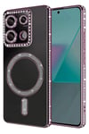 Mey İthalat®   Redmi 13C Joke Simli Magneticsafe Kılıf - Pembe
