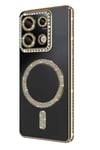 Mey İthalat®   Redmi 13C Joke Simli Magneticsafe Kılıf - Gold
