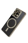 Mey İthalat®   Redmi 13C Joke Simli Magneticsafe Kılıf - Gold