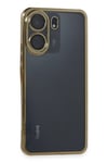 Mey İthalat®   Redmi 13C Kılıf  Lensli Silikon - Gold