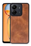 Mey İthalat®   Redmi 13C Kılıf Aras Deri Kapak - Taba