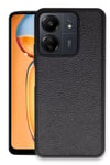 Mey İthalat®   Redmi 13C Kılıf Aras Deri Kapak - Siyah