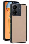 Mey İthalat®   Redmi 13C Kılıf Aras Deri Kapak - Pudra