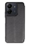 Mey İthalat®   Redmi 13C Kılıf Flip Cover - Siyah