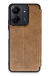 Mey İthalat®   Redmi 13C Kılıf Flip Cover - Taba