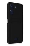 Mey İthalat®   Redmi 13C Kılıf Kelvin Kartvizitli Silikon - Siyah
