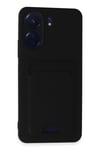Mey İthalat®   Redmi 13C Kılıf Kelvin Kartvizitli Silikon - Siyah