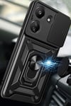 Mey İthalat®   Redmi 13C Kılıf Pars Lens Yüzüklü Silikon - Siyah