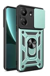Mey İthalat®   Redmi 13C Kılıf Pars Lens Yüzüklü Silikon - Yeşil