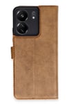 Mey İthalat®   Redmi 13C Kılıf Trend S Plus Kapaklı Kılıf - Taba