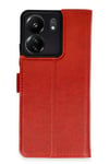 Mey İthalat®   Redmi 13C Kılıf Trend S Plus Kapaklı Kılıf - Kırmızı